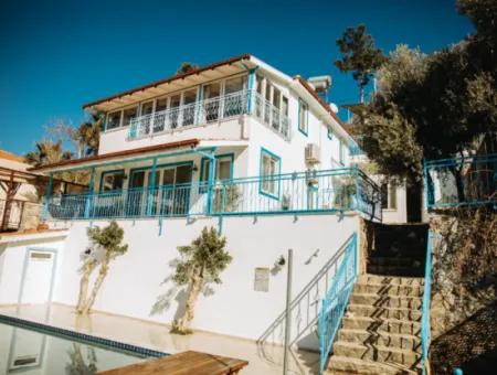 Villa Zum Verkauf In Gokbel, Dalyan, Muğla, Mit Vollem Blick Auf Den Strand Von Iztuzu Und Das Mittelmeer