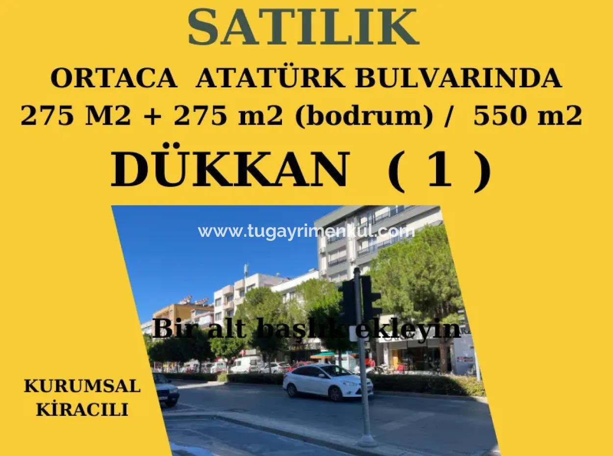 Shop/Store In Prestigious Building On Ataturk Boulevard In Ortaca, Muğla