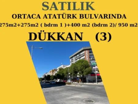 Muğla Ortaca'da Atatürk Bulvarı Üzerinde Prestijli Binada Dükkan/Mağaza